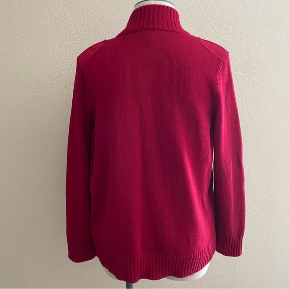 Ralph Lauren Red Knit Cardigan Sweater Size 2X - Picture 5 of 9